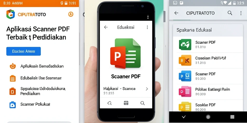 Tampilan antarmuka CIPUTRATOTO dengan fungsi Scanner PDF yang intuitif.