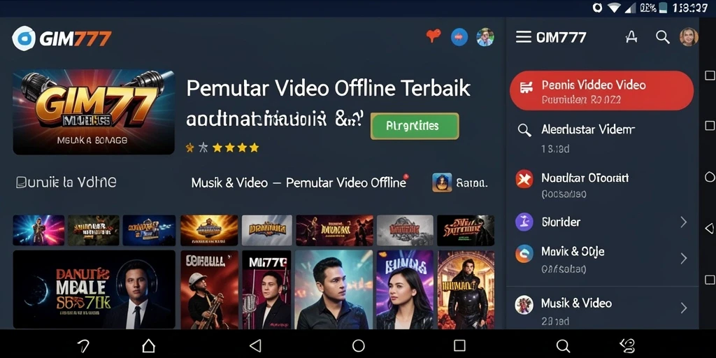 Antarmuka GIM777 yang sederhana dan fungsional saat memutar video.