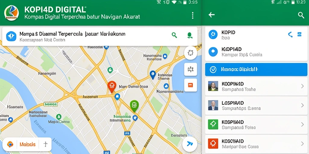 Antarmuka KOPI4D yang modern dan mudah digunakan untuk navigasi.