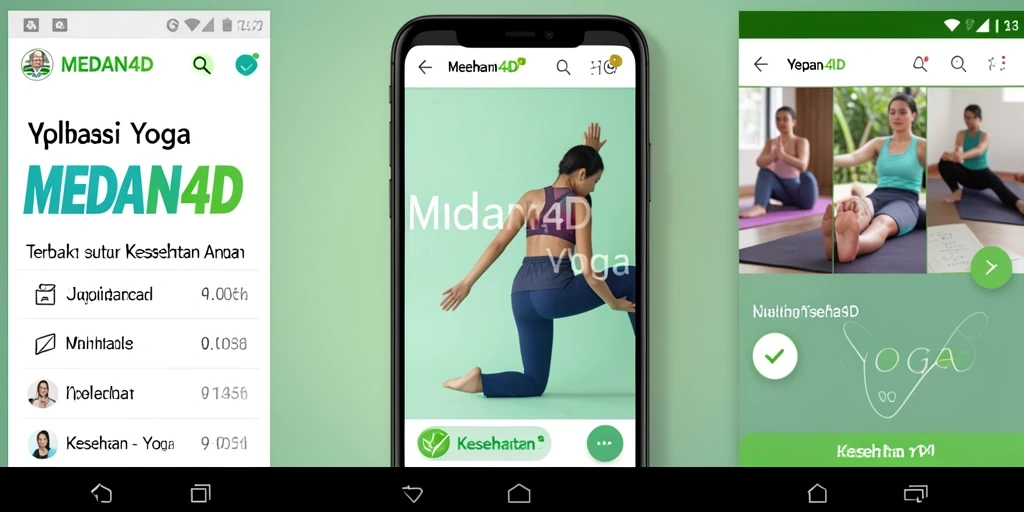 Antarmuka aplikasi MEDAN4D yang intuitif untuk latihan Yoga.