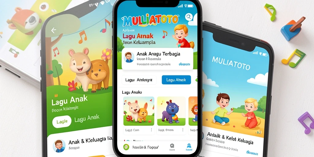 Antarmuka aplikasi MULIATOTO untuk Lagu Anak yang menarik dan edukatif.