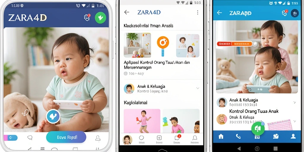 Antarmuka ZARA4D yang ramah pengguna untuk kontrol orang tua anak.
